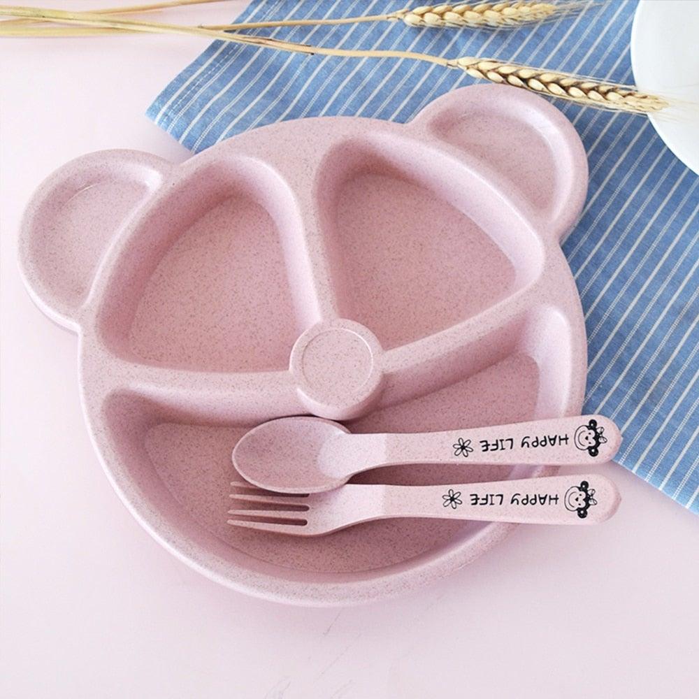 Cartoon Bear Kids Dishes Baby bowl Set - Apexglobalshop
