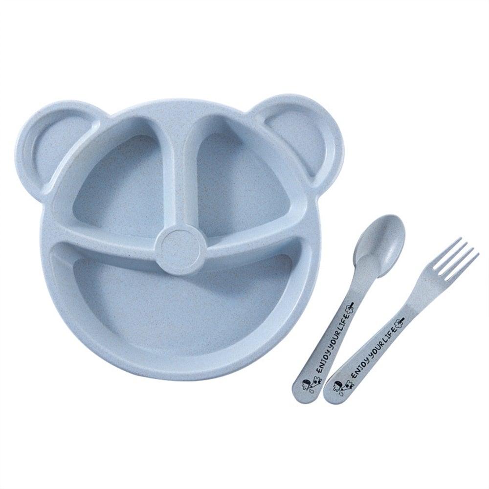 Cartoon Bear Kids Dishes Baby bowl Set - Apexglobalshop